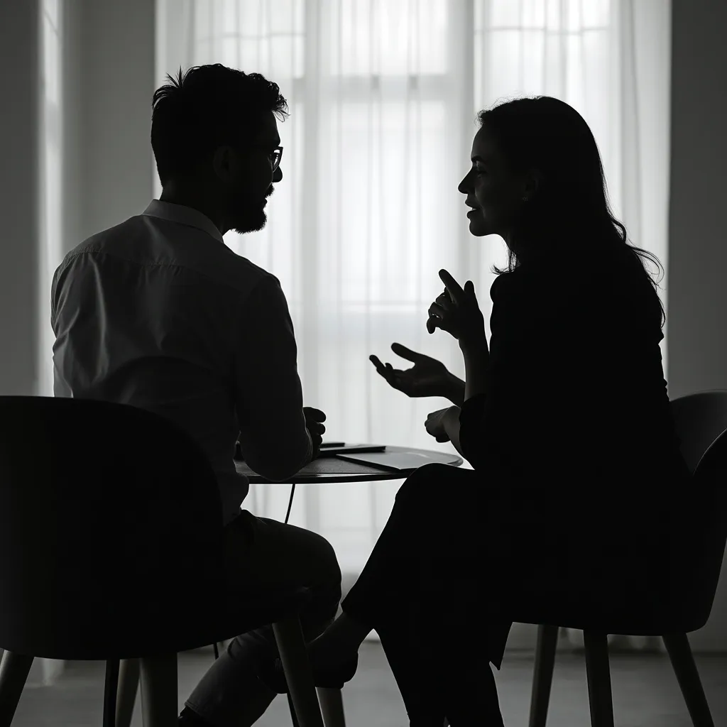 Coach en interaction bienveillante avec un client