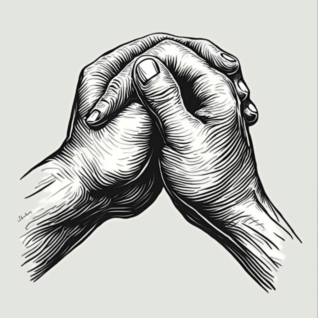 Deux mains se rejoignant pour symboliser la collaboration