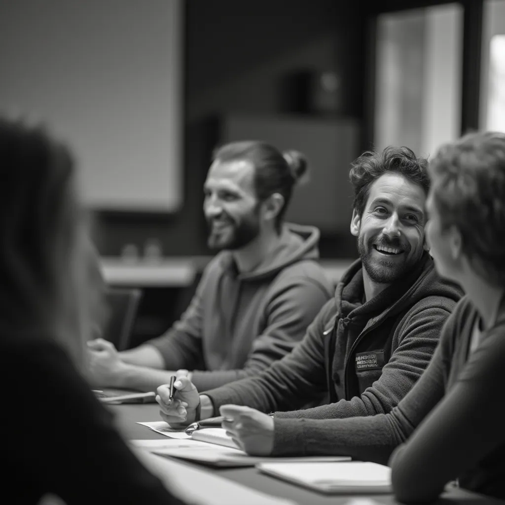 Participants souriants lors d'un atelier